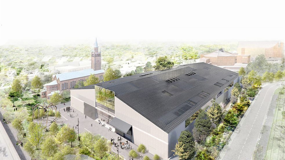 Inmitten von Bäumen soll das Berliner Museum der Moderne einen neuen Stellenwert gewinnen. Foto: Herzog & de Meuron