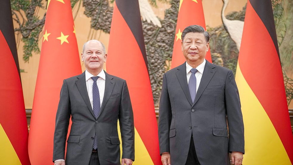Im November trafen sich Bundeskanzler Olaf Scholz und Chinas Staatschef Xi Jinping. Foto: dpa/Kay Nietfeld