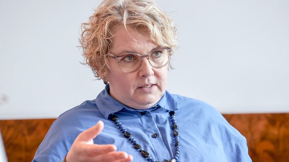 Die Vorsitzende der Bildungsgewerkschaft GEW Maike Finnern. Foto: Jörn Martens