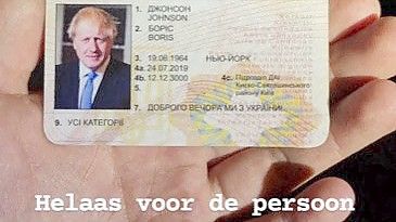 Ein Mann hat sich auf seinem Führerschein als der ehemalige britische Premierminister Boris Johnson ausgegeben. Foto: Instagram Account Groningen Centrum Polizei/AFP