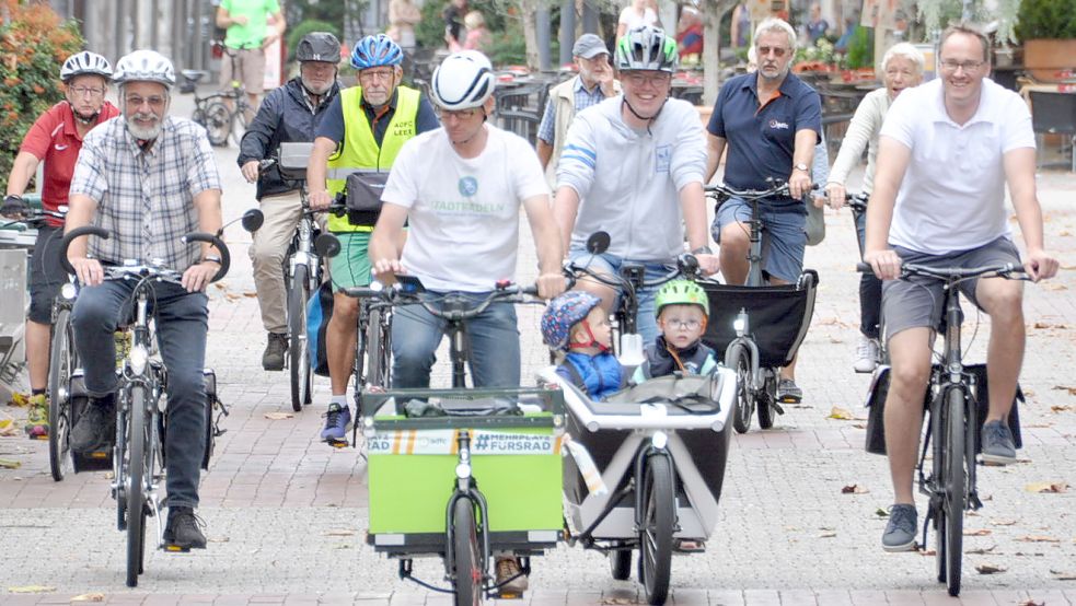 Fahrradfahren soll in Leer so viel Spaß machen, dass möglichst viele auch mal das Auto stehen lassen. Symbolfoto: Wolters/Archiv