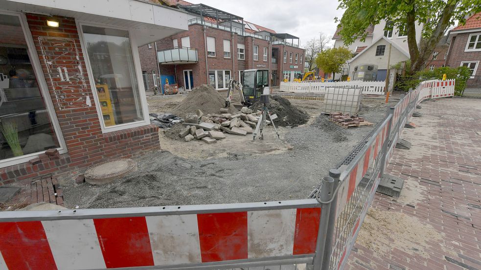 Der Weg zum Georgswall muss noch hergerichtet werden.