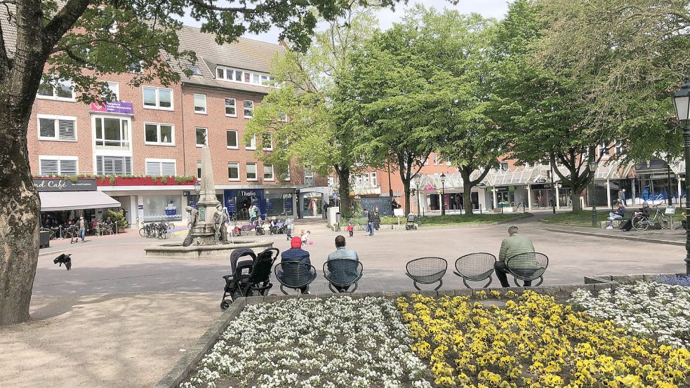 Der Stadtgarten im Zentrum von Emden bietet ausreichend Platz für den Feierabendmarkt. Foto: H. Müller