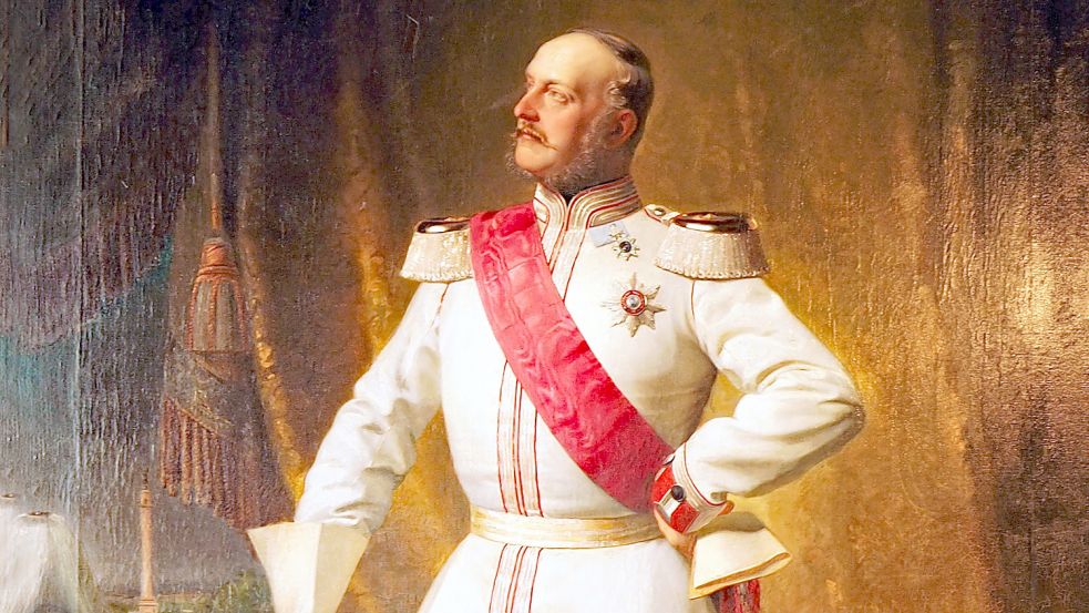 König Georg V. von Hannover kam bis 1865 regelmäßig nach Ostfriesland. Das Porträt stammt von Conrad L’Allemand. Quelle: Wikimedia Commons