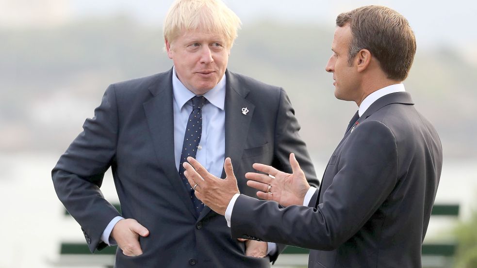 Englands Ex-Premierminister Boris Johnson soll rüde über Frankreichs Präsident Emmanuel Macron geschimpft haben. Foto: imago images / Sammy Minkoff