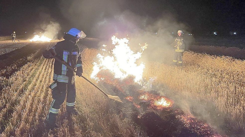 In den vergangenen Sommern hat die Trockenheit in Ostfriesland immer wieder die Entstehung von Flächenbränden begünstigt. Foto: Kreisfeuerwehrverband Aurich