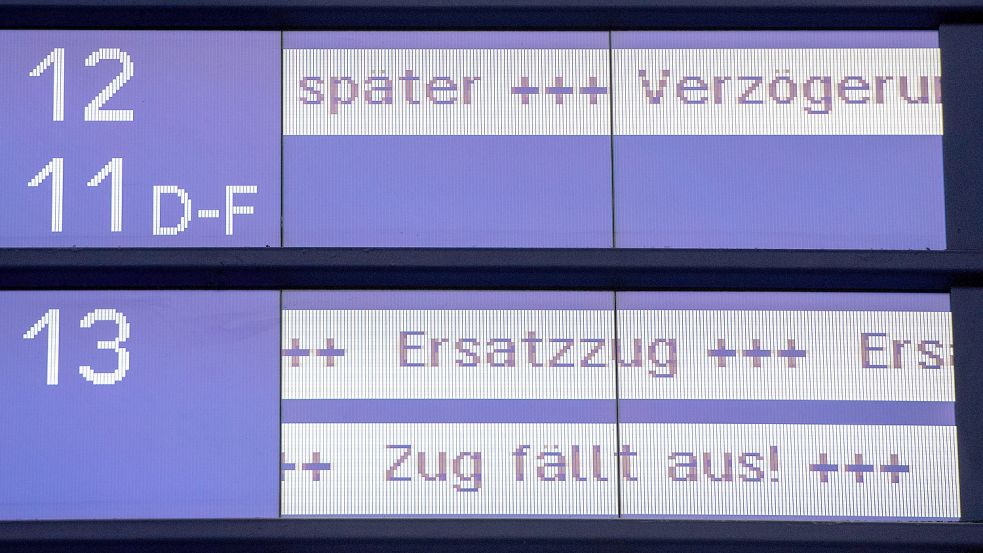 Ist ein Zug verspätet oder fällt er aus, dann haben Reisende ab einer gewissen Verspätung das Recht auf Entschädigung gegenüber der Bahn. Foto: dpa/Daniel Bockwoldt