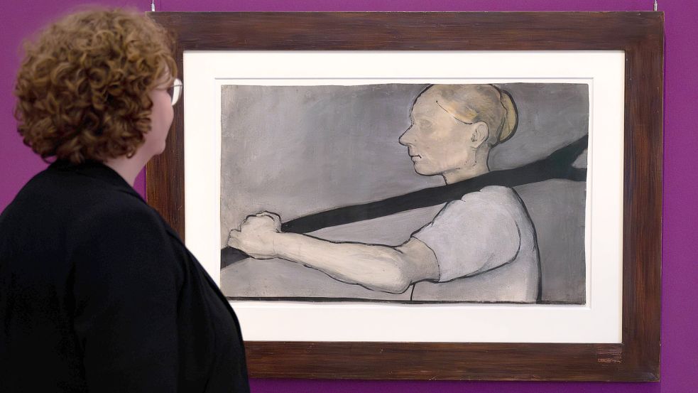 Stark, klar, direkt: „Bäuerin, eine Astgabel tragend“, eine Zeichnung von Paula Modersohn-Becker. Foto: dpa