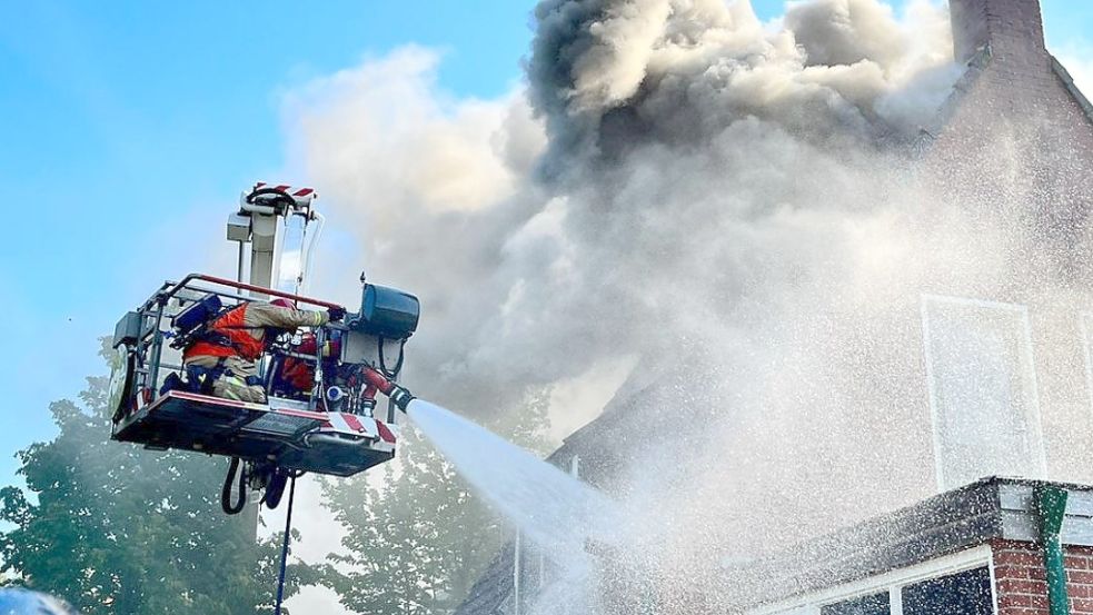 Es kam zu einer starken Rauchentwicklung. Foto: Feuerwehr Bunde