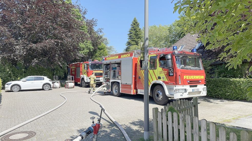 Die Feuerwehr hatte die Lage schnell im Griff. Foto: Feuerwehr Aurich