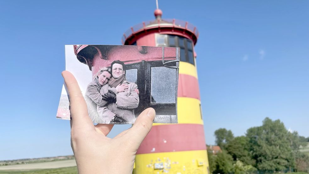 Eine Szene aus dem Tatort "Sonne und Sturm" bei dem Pilsumer Leuchtturm. Foto: Weiden