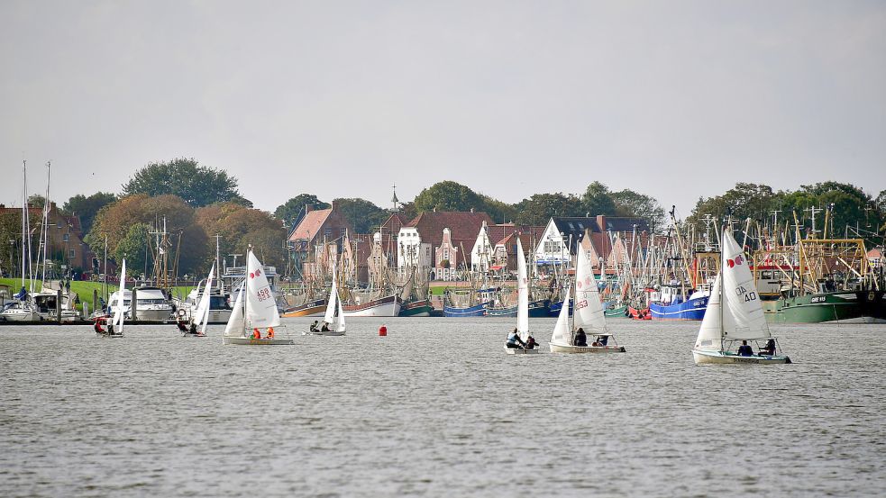 Nicht nur wie hier bei der Segelregatta im Greetsieler Hafen kann es auf ostfriesischen Gewässern mal voller werden. Wer weicht da wem aus? Wie schnell darf man fahren? Das sollte man vor Abfahrt wissen. Foto: Wagenaar/Archiv