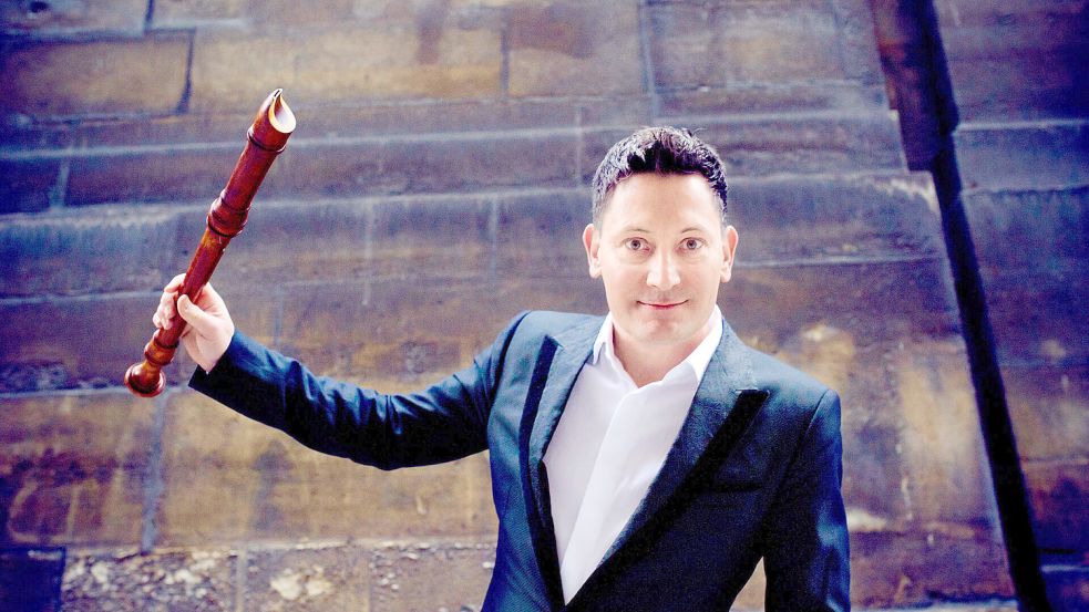 Maurice Steger kommt mit seiner Blockflöte zu einem Konzert nach Weener. Foto: Millot/Gezeitenkonzerte