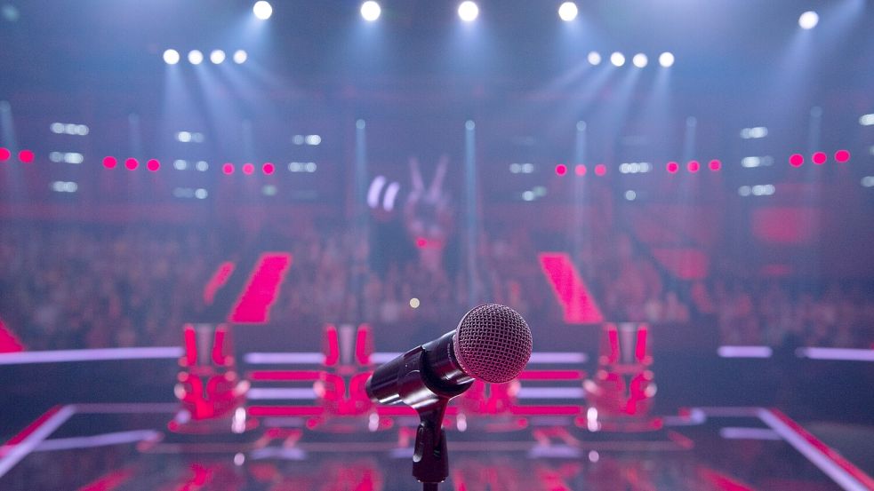 Die Bühne von „The Voice of Germany“ aus Sicht der Kandidaten. Bei „The Voice Rap“ wird das Studio etwas anders aussehen. Foto: SAT.1/ProSieben/André Kowalski