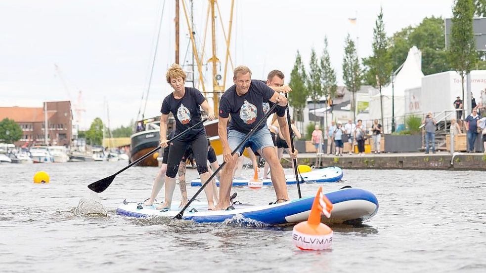 So sehen Sieger aus: Das Team Möwenherz bezwang den Parcours souverän. Foto: Tobias Bruns