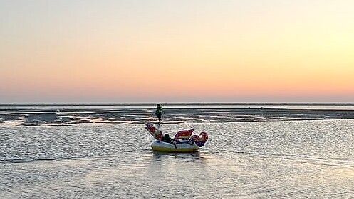 Ein Einhorn war Hilfsmittel einer Menschenrettung auf Borkum. Foto: Polizei