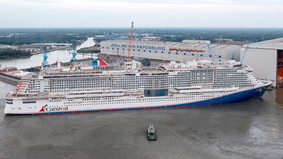 Der neueste Kreuzfahrtriese der Meyer-Werft bietet 6600 Passagieren Platz. Foto: Meyer-Werft