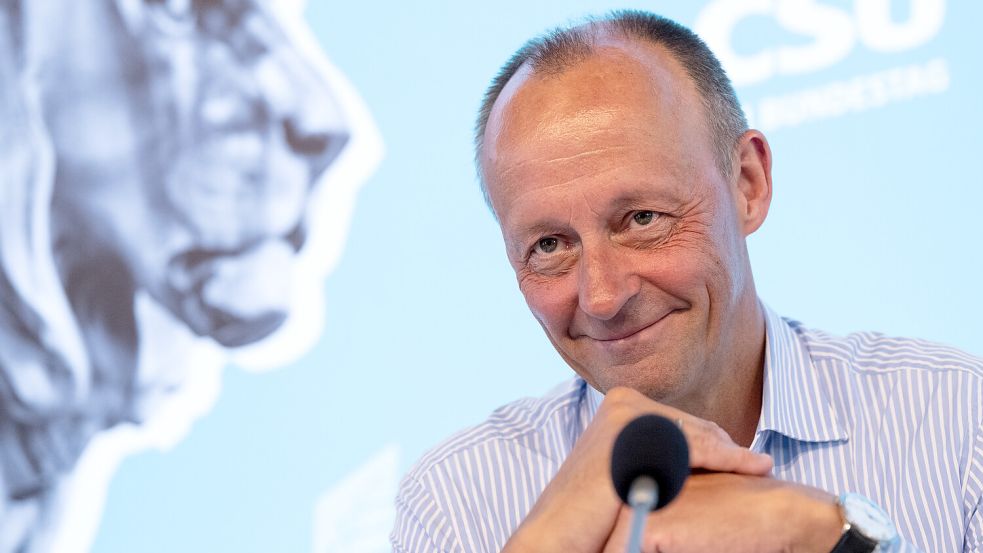 Das Grinsen dürfte Friedrich Merz, Bundesvorsitzender der CDU, angesichts einer neuen Umfrage unter den Wählern der CDU und CSU vergehen. Foto: dpa/Sven Hoppe