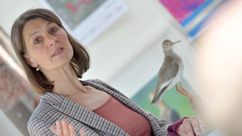 Ließ sich das Projekt "Naturschutzhöfe Ostfriesland" vorstellen: Niedersachsens Landwirtschaftsministerin Miriam Staudte (Grüne). Foto: Ortgies