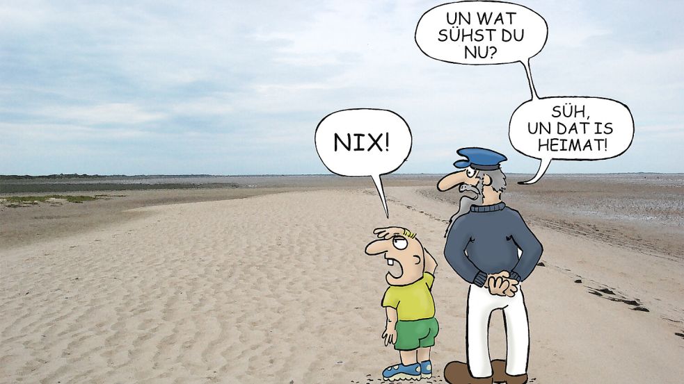 Die Heimat spielt in den Cartoons von Horst Pohl immer wieder eine Rolle. Foto: Pohl/Carl Schünemann Verlag