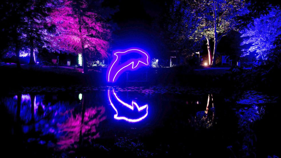 In diesem Jahr soll es bei der Veranstaltung „Illumination – Lichtzauber im Park“ im Bad Zwischenahner Park der Gärten noch mehr Lichtkunst zu sehen geben als 2022. Foto: Dittrich/dpa