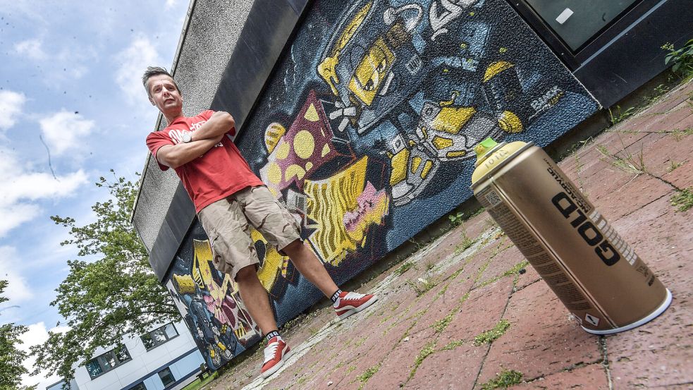Andreas Kutzner hält schon 30 Jahre Spraydosen in der Hand. Foto: Ortgies