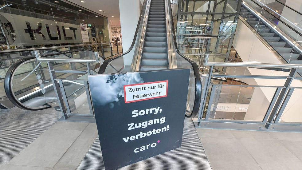 Zutritt verboten: Noch macht der Caro aus der Zukunft des zweiten Stocks ein Geheimnis. Foto: Ortgies