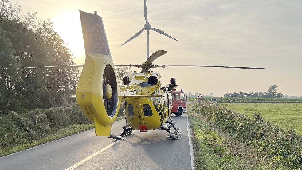 Der Rettungshubschrauber Christoph 26 war zur Unfallstelle geflogen. Foto: Feuerwehr