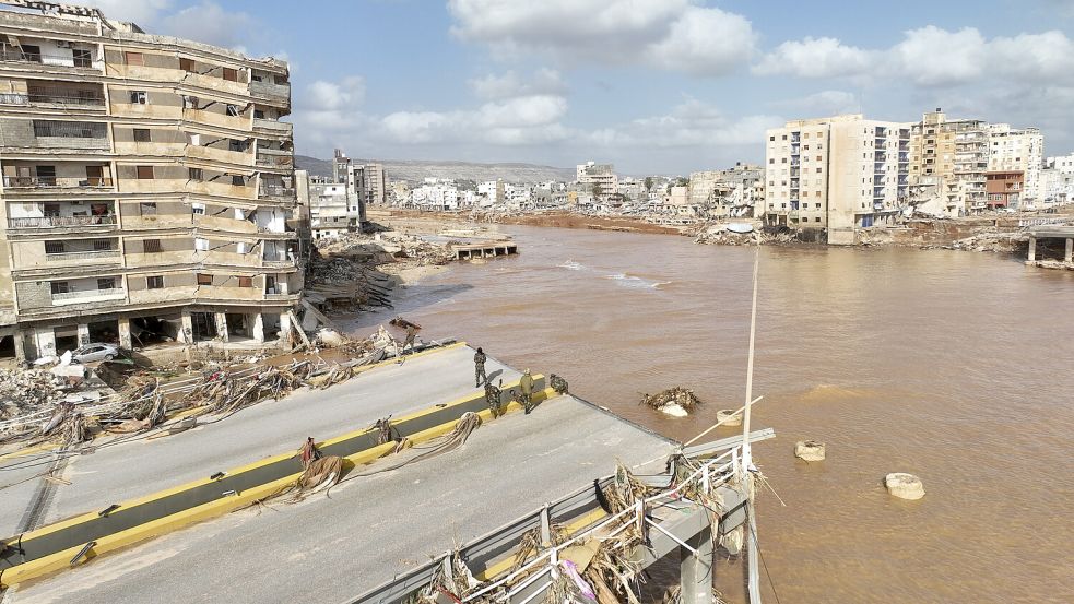 Ein heftiges Unwetter hat im Bürgerkriegsland Libyen schwere Verwüstungen angerichtet. Foto: dpa/AP