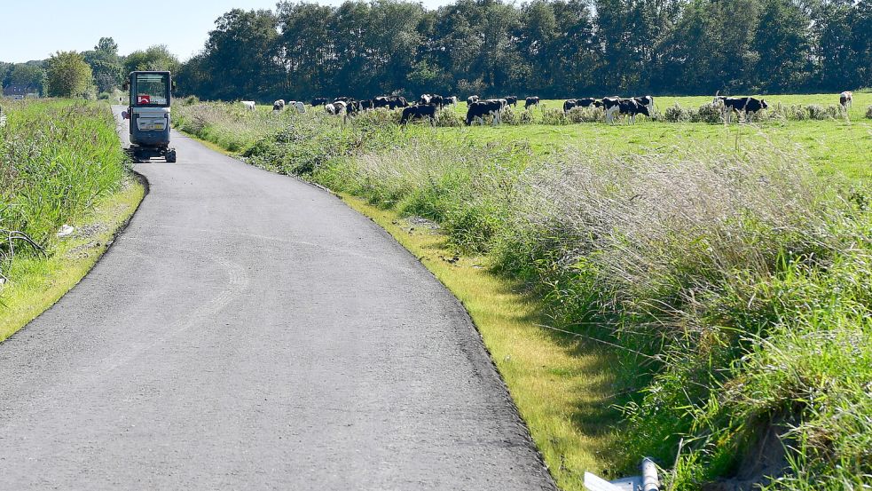 Der Sielweg zwischen Hinte und Emden ist fast fertig. Foto: Wagenaar