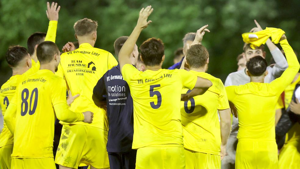 Germania Leer erlebt bisher eine tolle Saison mit schon vielen Erfolgen. Am Mittwochabend war den Leeranern in Pewsum aber nicht zum Feiern zumute. Archivfoto: Doden/Emden