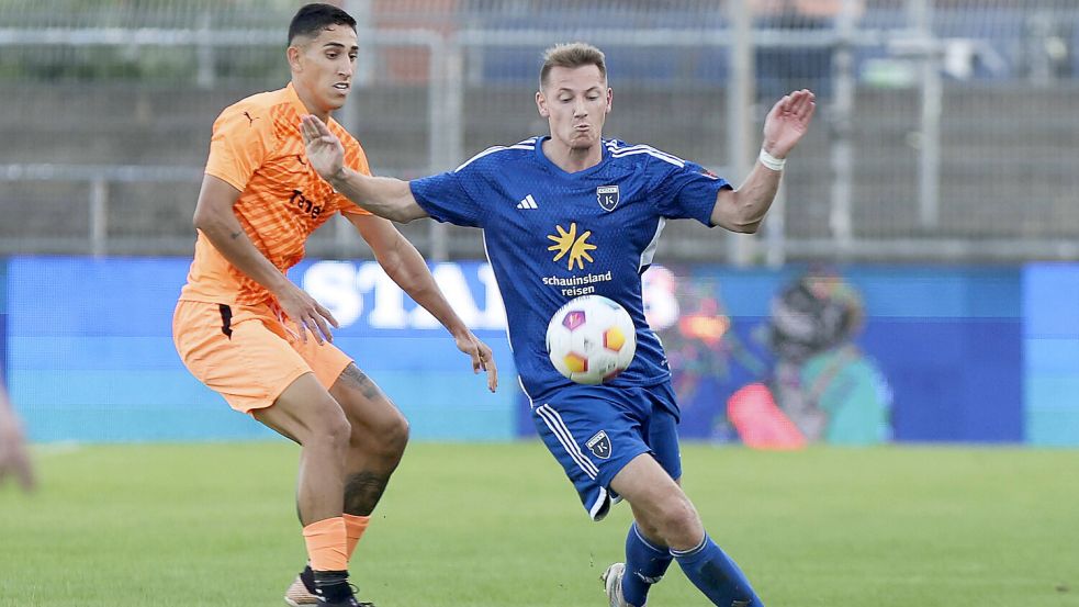 Julian Stöhr (rechts) holte am Samstag den nächsten Heimsieg. Foto: Doden/Emden