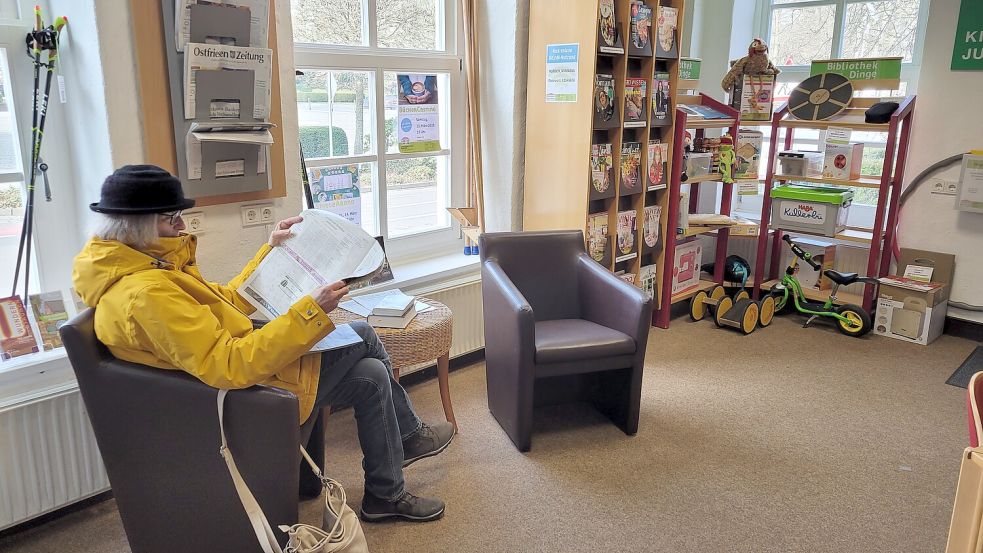 Die Stadtbibliothek in Norden ist sehr beliebt, aber auch in die Jahre gekommen. was vor allem fehlt, ist Platz. Das soll sich nun ändern. Foto: Rebecca Kresse