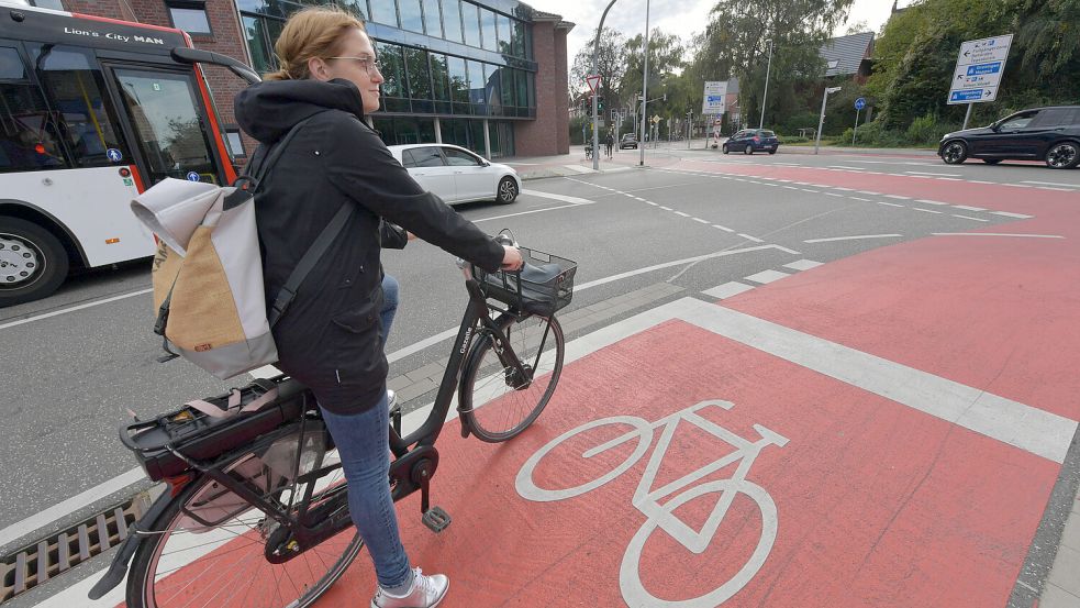 Der Bummert ist eine farbliche Herausforderung. Für Radfahrer gibt es aber durchaus Vorteile. Foto: Ortgies