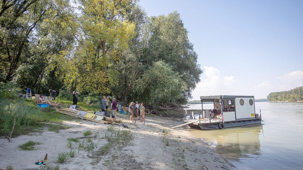Der selbsterklärte sieben Quadratkilometer große Freistaat Liberland im Niemandsland zwischen Kroatien und Serbien ist nicht viel mehr als eine Strandsiedlung. Foto: imago images/PIXSELL/Davor Javorovic
