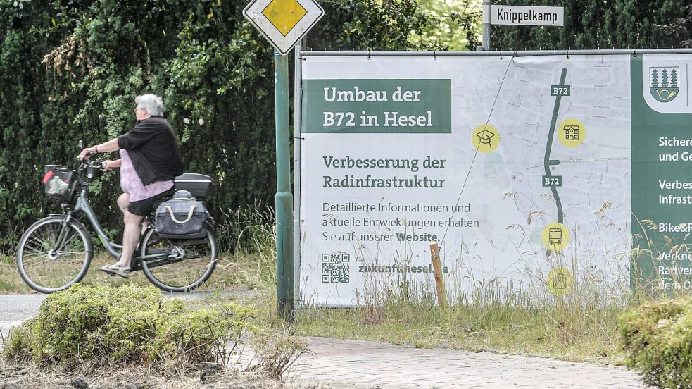 Zu den geplanten Maßnahmen gehört die Verbesserung der Radwege in der Samtgemeinde Hesel. Foto: Ortgies