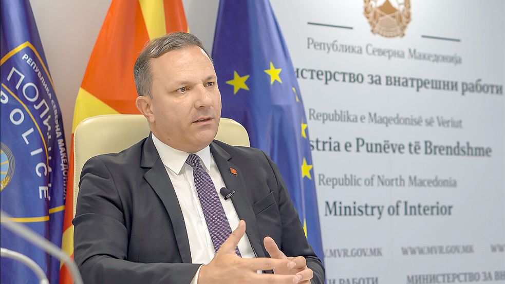 Oliver Spasovski ist seit 2020 Innenminister von Nordmazedonien. Foto: Ministry of Interior North Macedonia