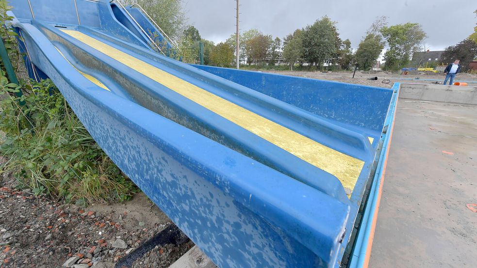 Die Kinderrutsche soll am Ende der Arbeiten ertüchtigt werden. Foto: Ortgies