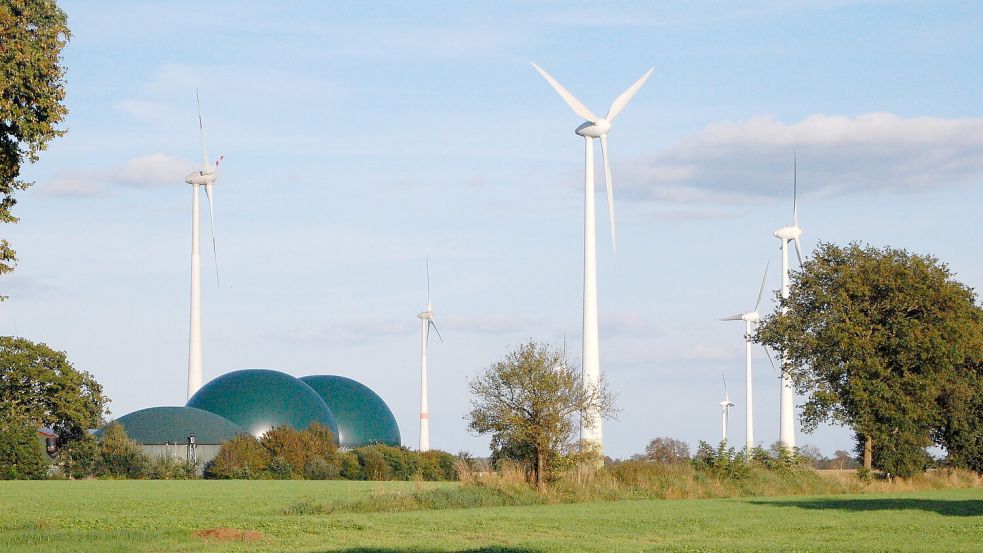 Pfalzdorf setzt auf Windenergie und Biogas.