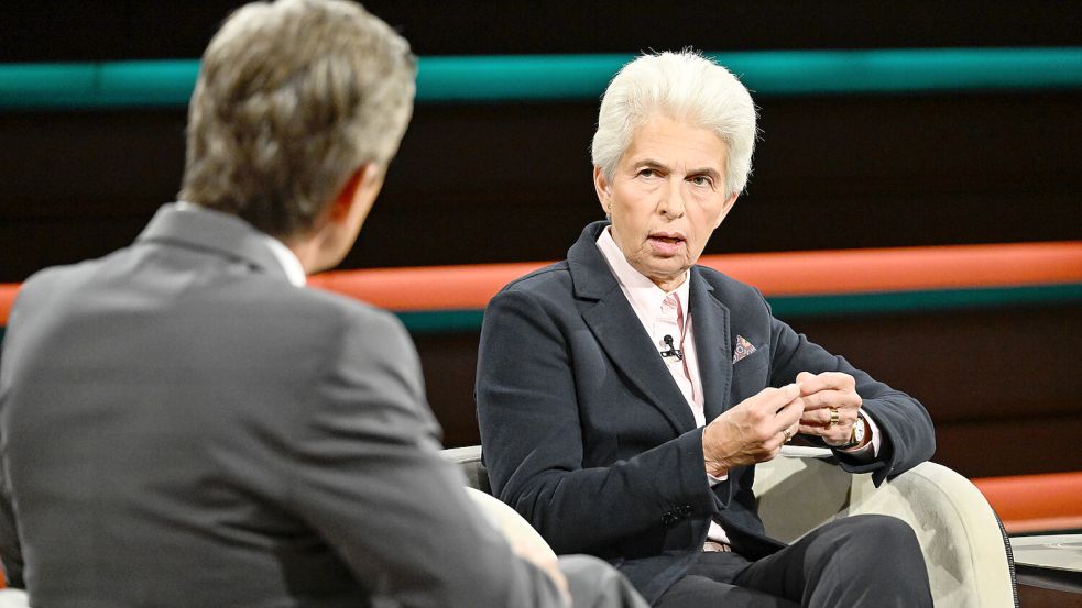 Marie Agnes Strack-Zimmermann (FDP) war am Donnerstag auf Konfrontationskurs mit Moderator Markus Lanz. Foto: ZDF