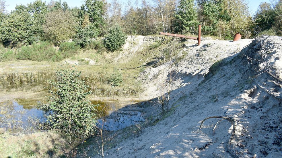Quarzsand bezeichnet einen Typ von Sand, der überwiegend aus Quarzkörnern besteht. Und an dieser Stelle in Ardorf-Hohebarg soll er weiter abgebaut werden. Fotos: Hochmann