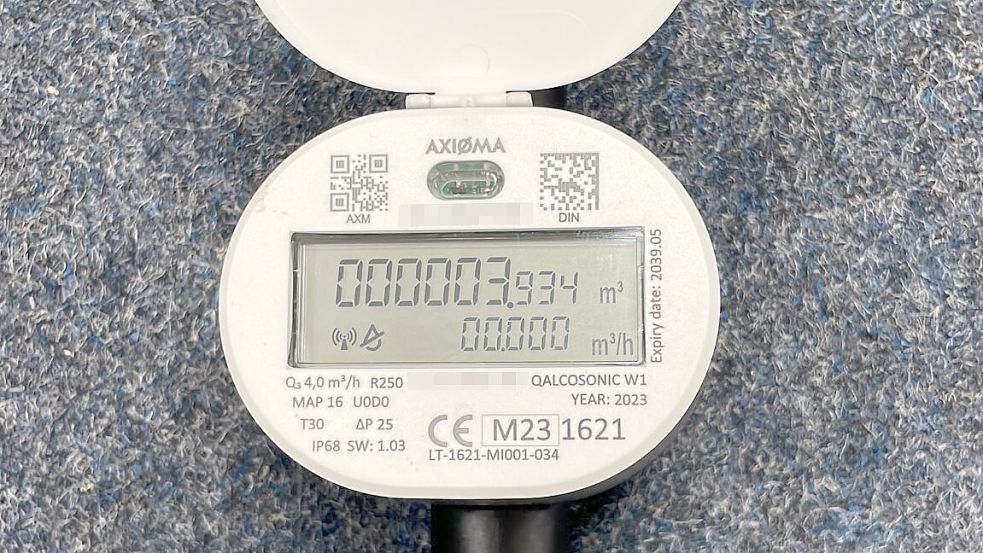 So sieht ein digitaler Wasserzähler aus. Foto: Stadtwerke Leer