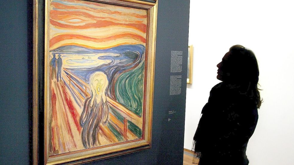 Vor ziemlich genau einem Jahr hatten es die Klimaktivisten von „Stopp Oljeletenga“ auf Norwegens berühmtestes Gemälde „Der Schrei“ von Edvard Munch abgesehen. Doch jetzt haben sie ihre Methoden geändert. Foto: dpa/epa apa Hans Klaus Techt