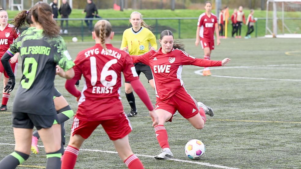 Nach zwei Heimspielen in Folge steht für Sina Brühl und Co. nun ein Auswärtsspiel in Magdeburg an. Archivfoto: Steenhoff