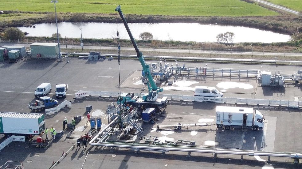 In dieser Kaverne auf dem Gelände der Storag Etzel wird das Speichern von Wasserstoff getestet. Foto: Storag Etzel