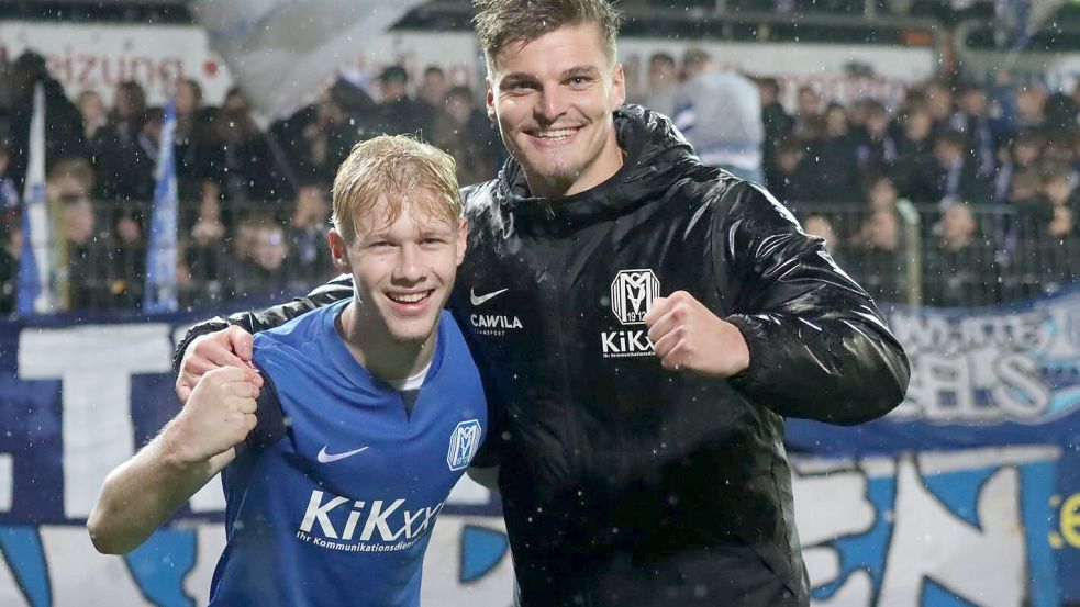 Zwei Ostfriesen gehören zu den Leistungsträgern beim SV Meppen: Luca Prasse (links) und Marek Janssen (rechts). Foto: Stefan Behlmann/SV Meppen
