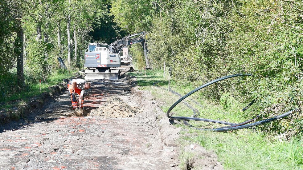 Ein Bild von den Ausbauarbeiten. Insgesamt waren die Bauarbeiter 256 Tage beschäftigt. Foto: Archiv/Wagenaar