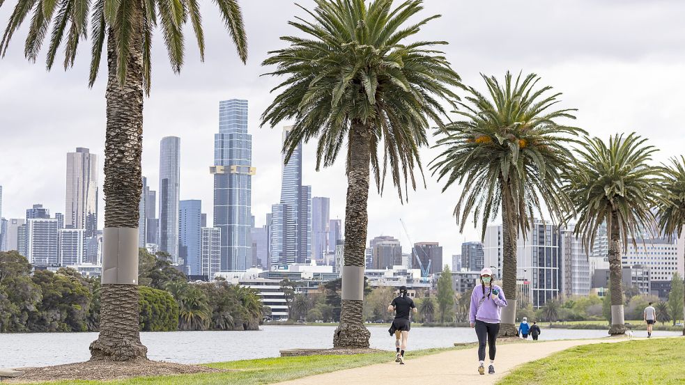 Während der Corona-Pandemie war Melbourne die am stärksten abgeriegelte Stadt der Welt. Foto: dpa/AAP/Daniel Pockett