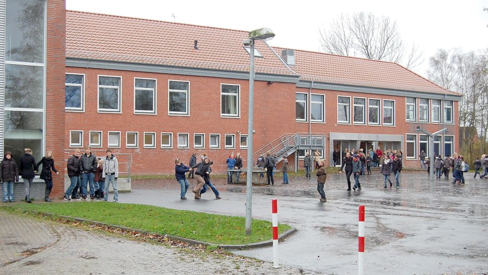 Die IGS in Hinte. Hier gehen Schülerinnen und Schüler der Jahrgänge neun bis 13 zum Unterricht. Foto: Archiv