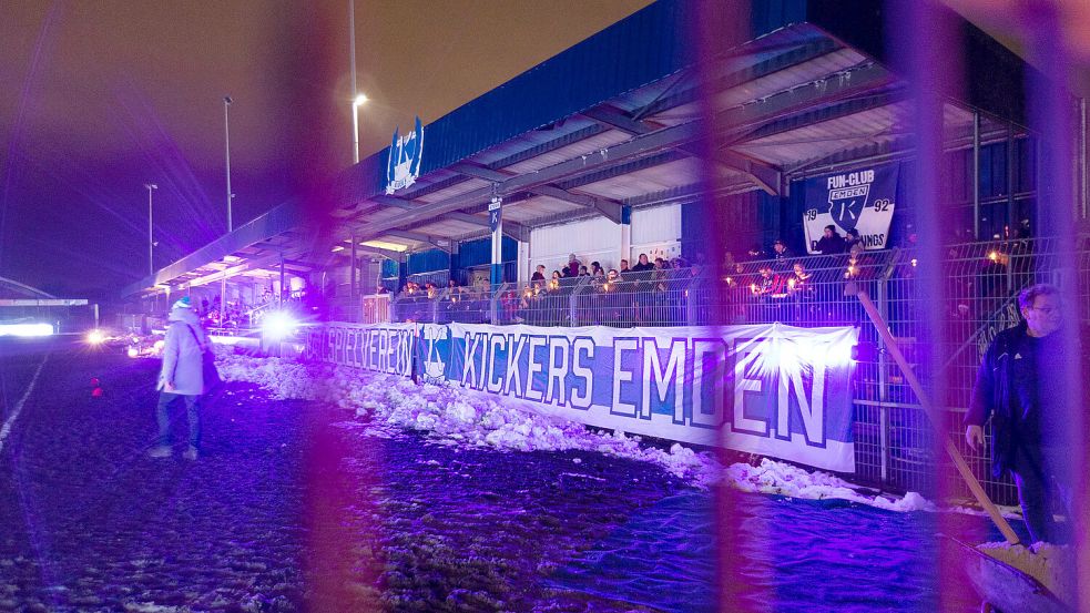 Die Fans sorgten im Vorfeld des Spiels schon für ein schönes Ambiente. Foto: Doden